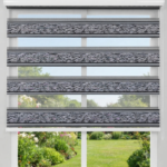 Size 1.5 zepra blinds grey and white
