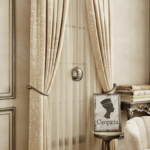 5m cream curtains with small. Touch