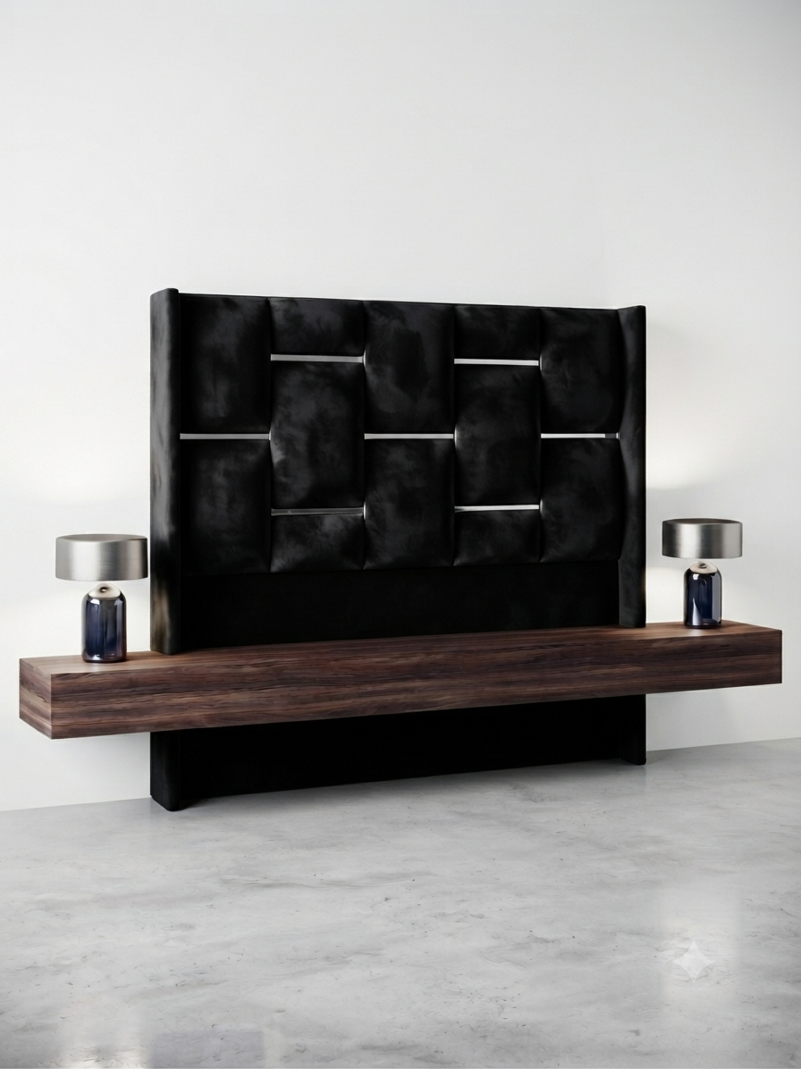 1784292532189 Queen black headboard - Image 1