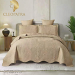 5 pc queen Bedspread beige