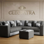 Heritage L shape grey sofa