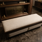 Queen elegant linen box brwon colour