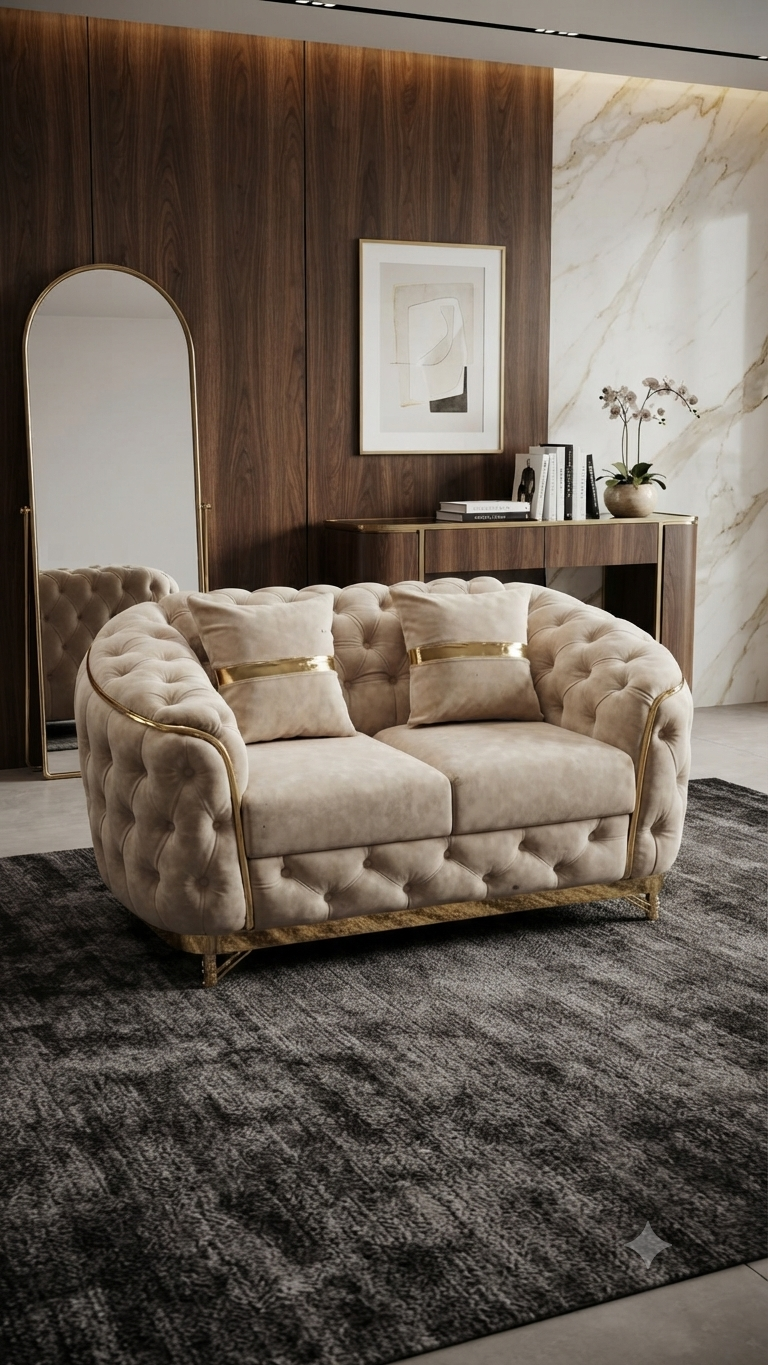 1785489866182 2 seater beige sofa - Image 1
