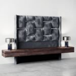 queen grey headboard