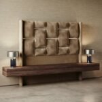 queen beige size headboard