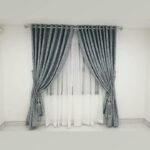 5meter grey curtains including lace