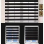 Size 1.2 plain black blinds