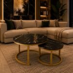 Black double coffee table