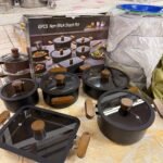 10pc nonstick black pot
